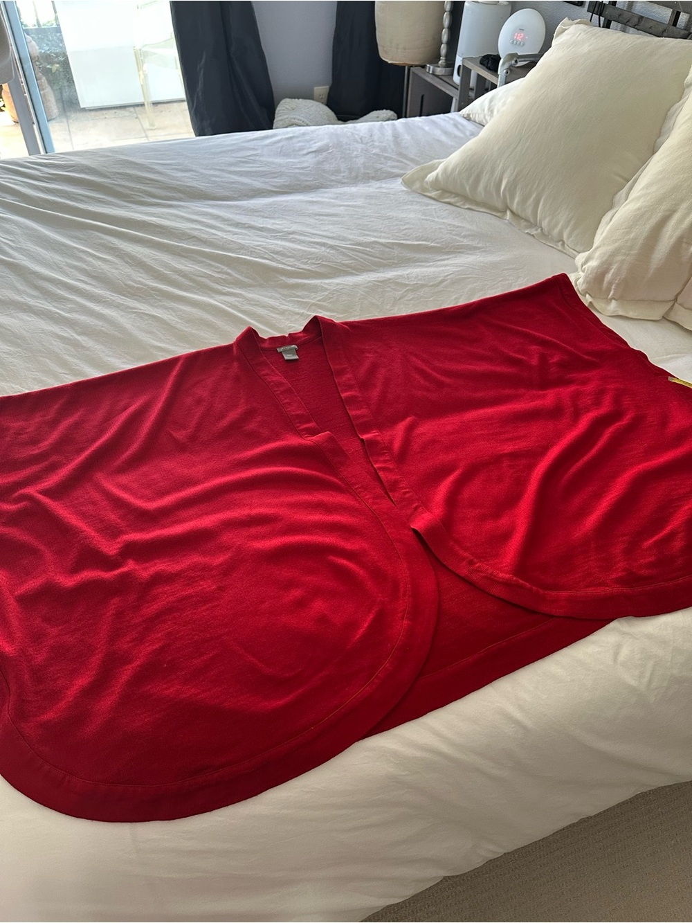 Ann Taylor red wrap sweater, OSFA - Picture 10 of 11